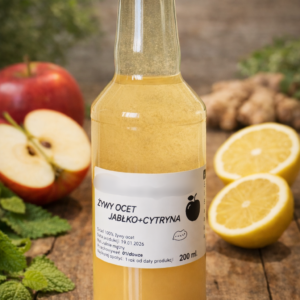 Żywy ocet jabłko+cytryna 200ml